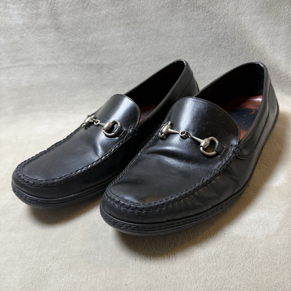 Peter Millar Black Leather Loafers
